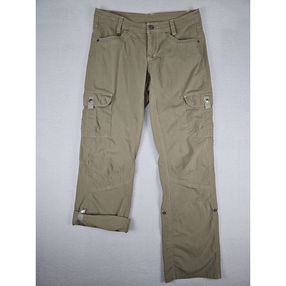 Kuhl Cargo Pants Women's Size 6 30x31 Green Roll-Up Hem low Rise Outdoor 108846